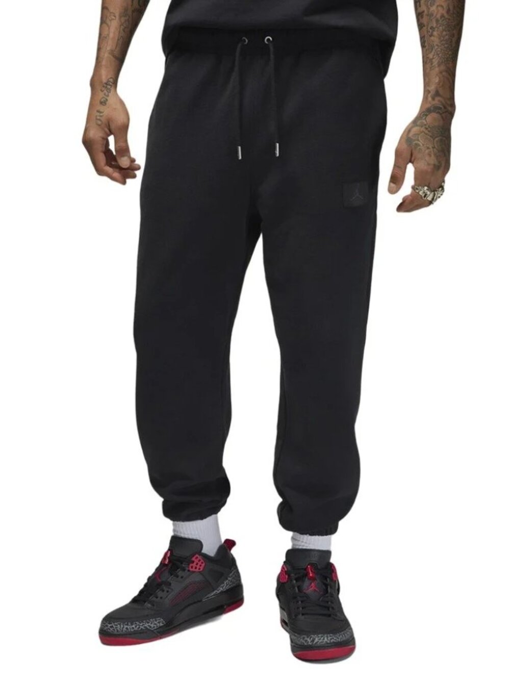 Jordan Men's Black Flight Fleece Tapered Leg Classic Jogger Pants Size XL